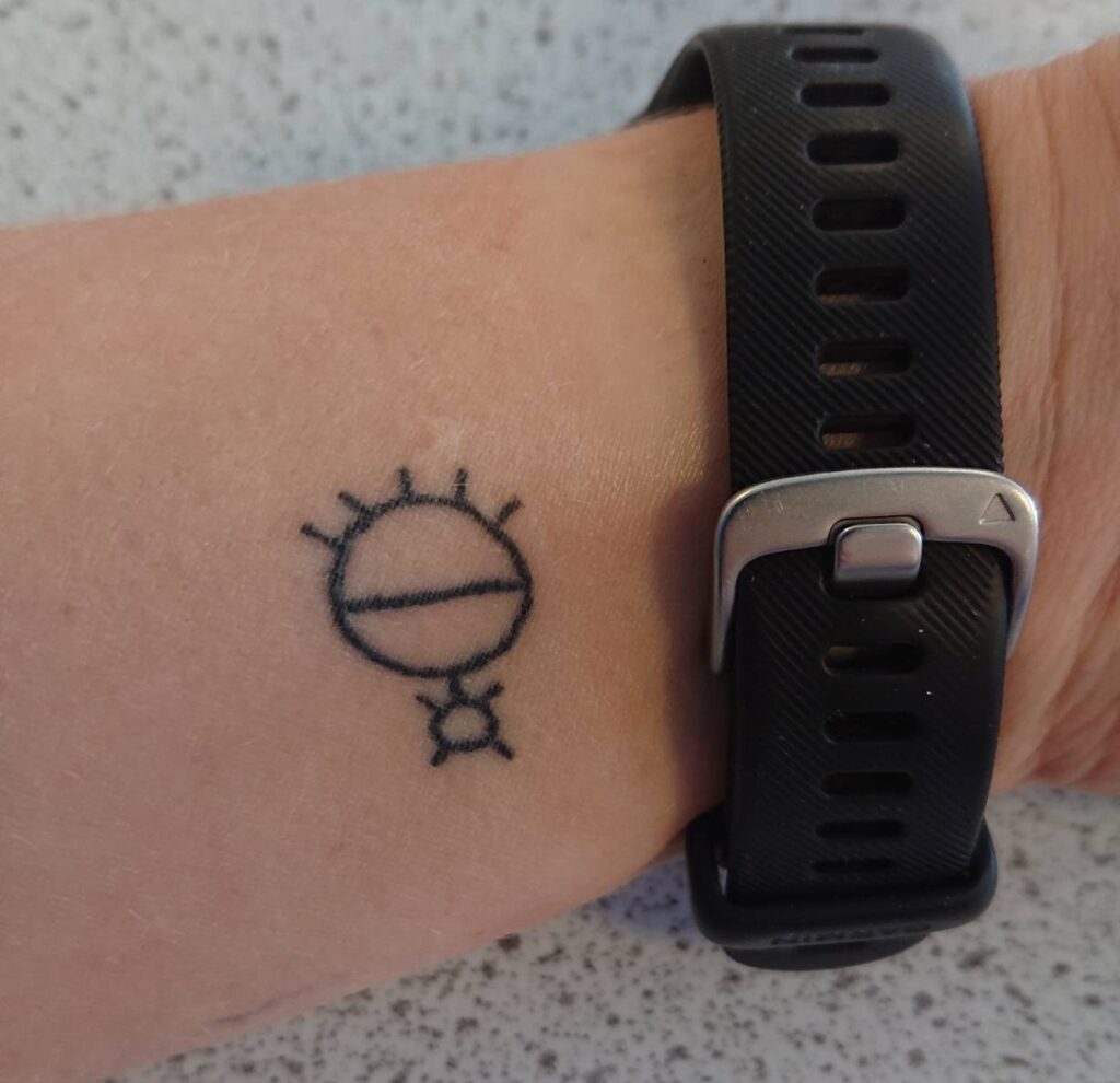 Stick-Person Wrist Tattoo To Help Change Self-Image