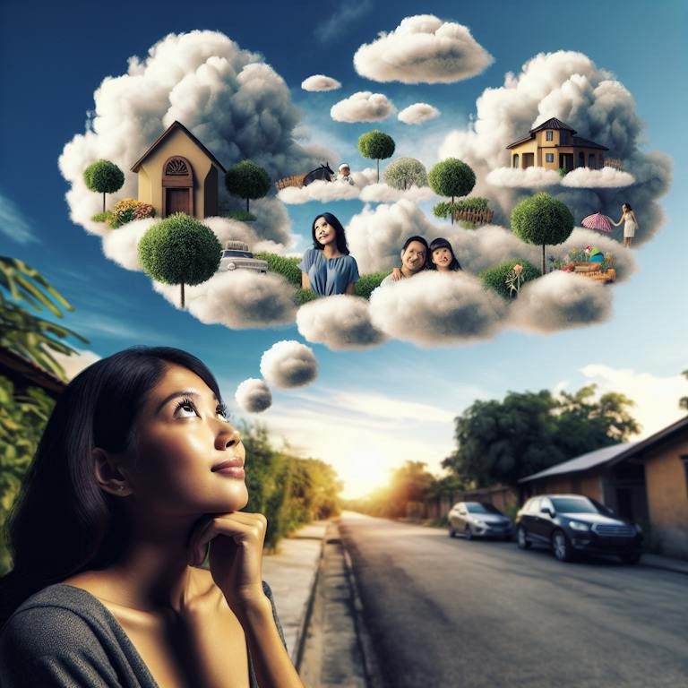 Funky Media AI generated image of someone dreaming big.