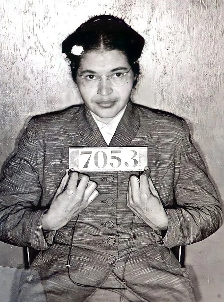 Rosa_Parks_Booking-1002924 Photograph, mugshot, of Rosa Parks taken in the police station after an arrest.