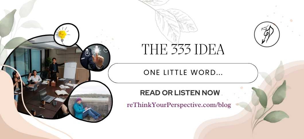 Blog banner for the 333 Idea.