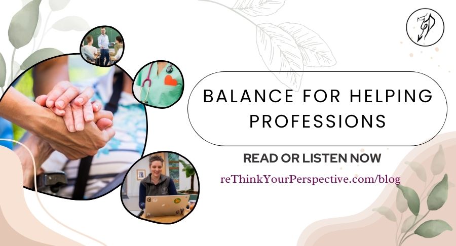 Blog banner for Balance for Helping Professions
